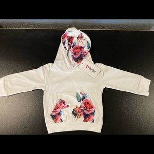 Girls 0-3 months hoodie outfit.